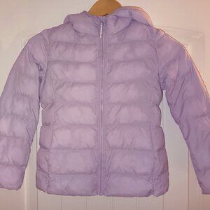 UNIQLO - PUFFTECH Washable 71 Purple Hooded Parka | Warm Padded | Girls Size 5-6